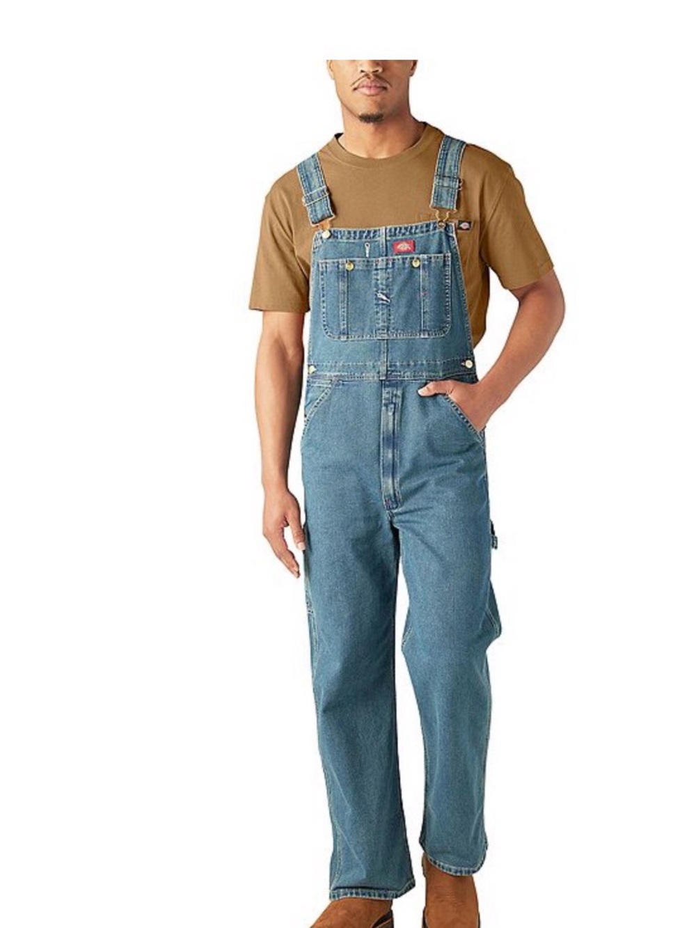 DICKIES Men's Blue Denim Overalls 40/30